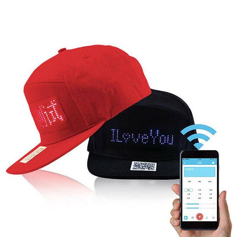 LED Message Cap Best Sellers Caps LED Accessories Teens Must-Haves Color : Red|Black LED Message Cap Best Sellers Caps LED Accessories Teens Must-Haves Color : Red|Black