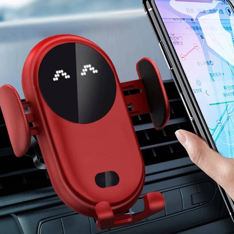 Universal Car Stand Wireless Charger Smart Sensor Air Outlet Mount Auto Color : Yellow|Red|Dark Blue|Black Universal Car Stand Wireless Charger Smart Sensor Air Outlet Mount Auto Color : Yellow|Red|Dark Blue|Black