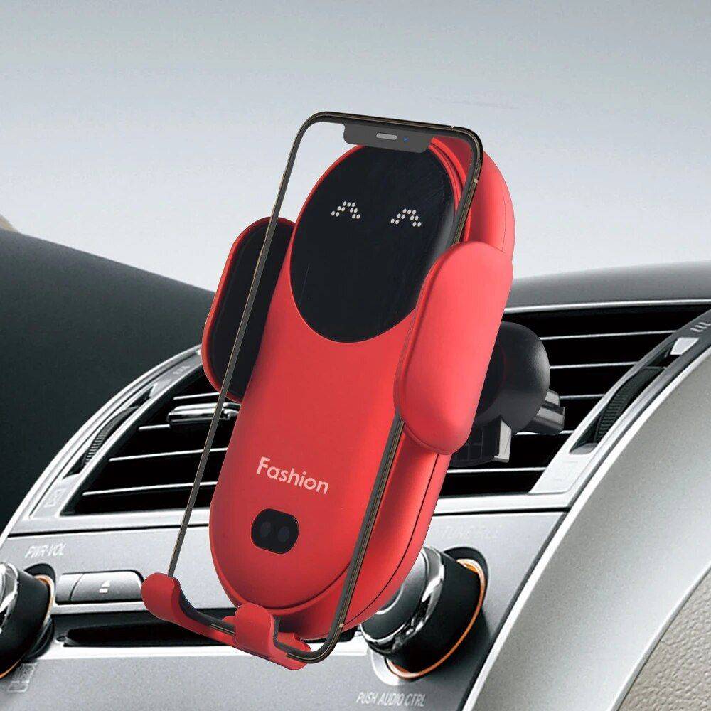 Universal Car Stand Wireless Charger Smart Sensor Air Outlet Mount Auto Color : Yellow|Red|Dark Blue|Black Universal Car Stand Wireless Charger Smart Sensor Air Outlet Mount Auto Color : Yellow|Red|Dark Blue|Black